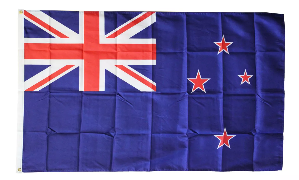 New Zealand - 3'X5' Polyester Flag - Lightweight Polyester, 3' x 5', Without Fringe, Grommets