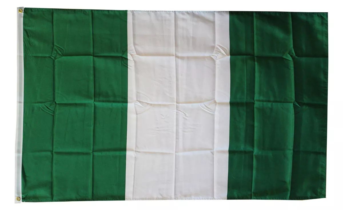 Nigeria - 3'X5' Polyester Flag - Lightweight Polyester, 3' x 5', Without Fringe, Grommets