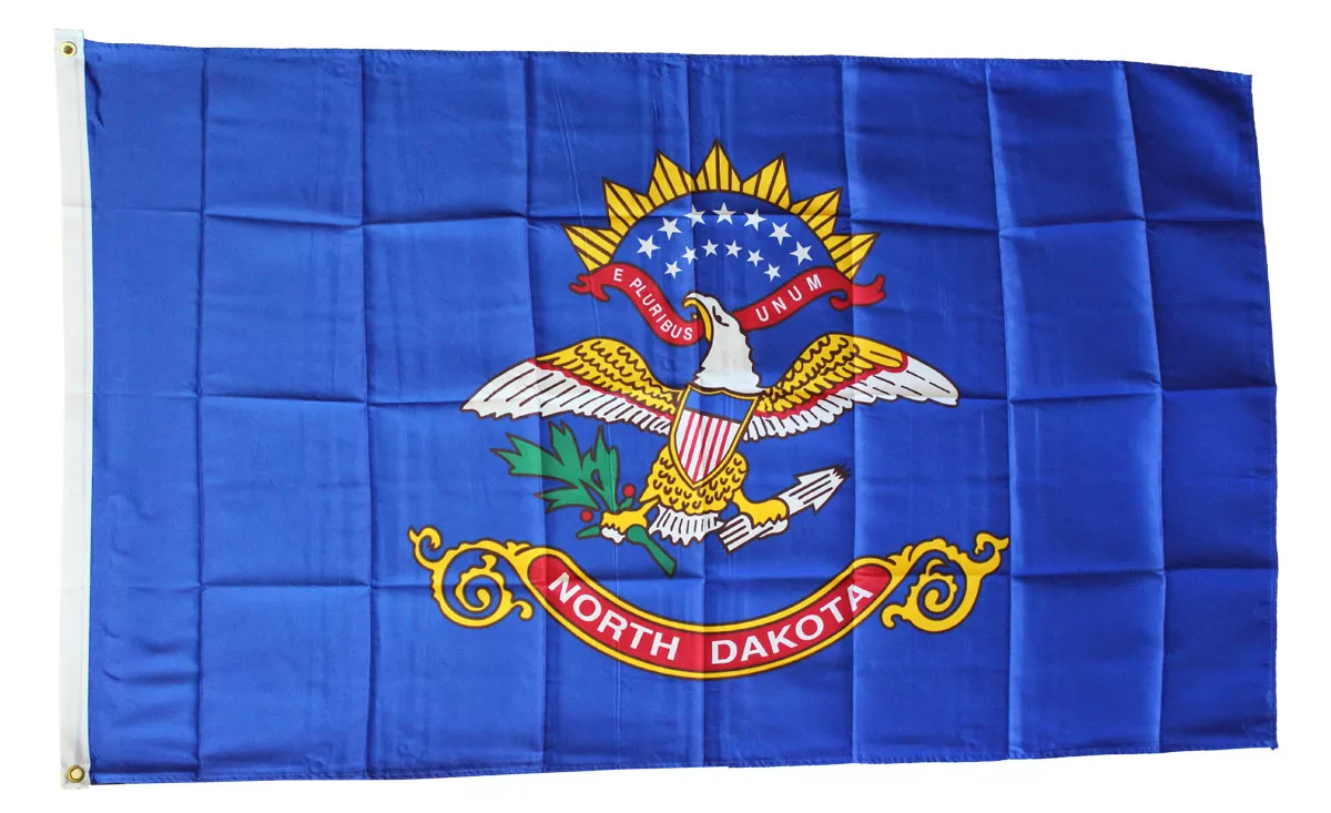 North Dakota - 3'X5' Polyester Flag - Lightweight Polyester, 3' x 5', Without Fringe