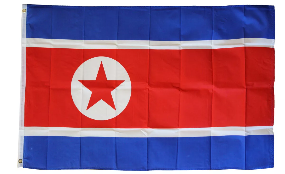 North Korea - 3'X5' Polyester Flag - Lightweight Polyester, 3' x 5', Without Fringe, Grommets