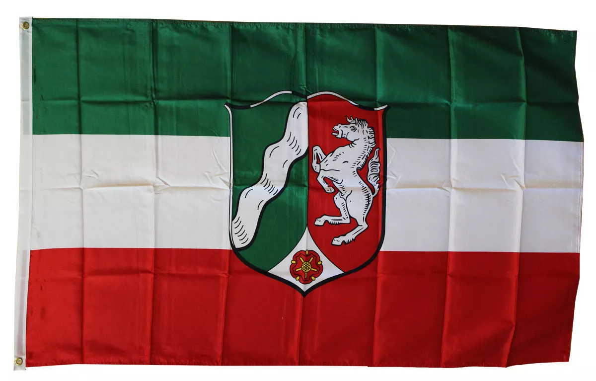 North Rhine-Westphalia - 3'X5' Polyester Flag - Lightweight Polyester, 3' x 5', Without Fringe, Grommets