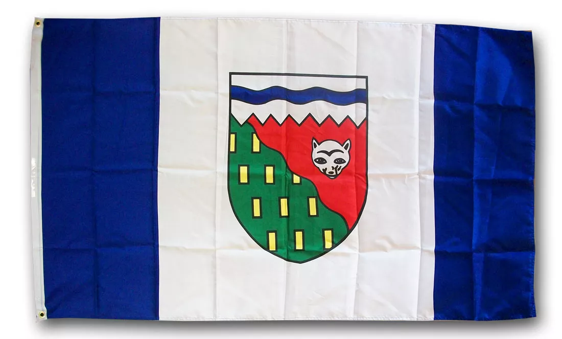 Northwest Territories - 3'X5' Polyester Flag - Lightweight Polyester, 3' x 5', Without Fringe, Grommets