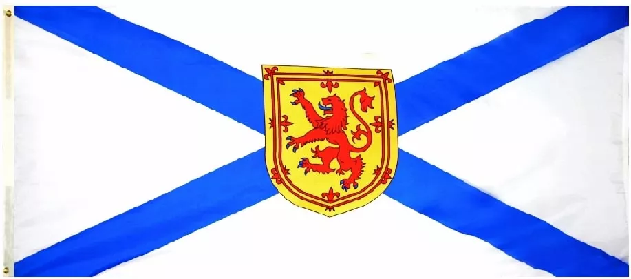 Nova Scotia - 3'X6' Nylon Flag - Nylon, Without Fringe, Grommets, Dyed