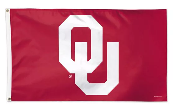 University of Oklahoma - 3' x 5' NCAA Polyester Flag - Medium Knit Polyester, 3' x 5', Without Fringe, Grommets, Dyed