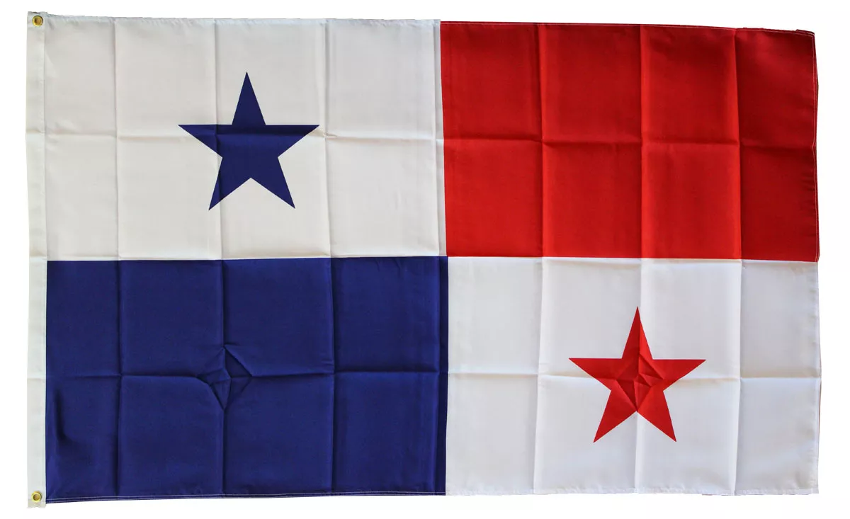 Panama - 3'X5' Polyester Flag - Lightweight Polyester, 3' x 5', Without Fringe, Grommets