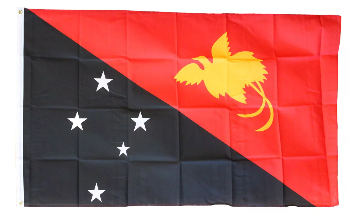 Papua New Guinea - 3'X5' Polyester Flag - Lightweight Polyester, 3' x 5', Without Fringe, Grommets
