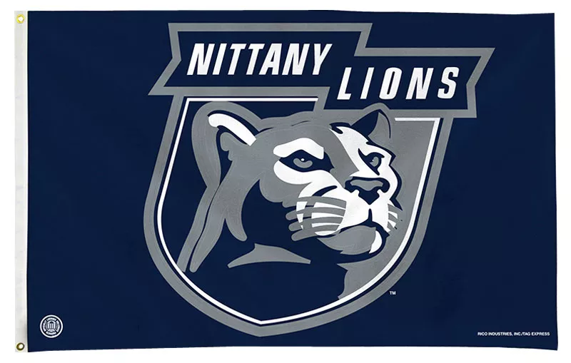 Penn State - 3' x 5' NCAA Polyester Flag - Medium Knit Polyester, 3' x 5', Without Fringe, Grommets, Dyed