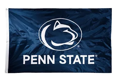 Penn State - 3' x 5' NCAA 2-Sided Nylon Applique Flag - Nylon, 3' x 5', Without Fringe, Grommets, Sewn