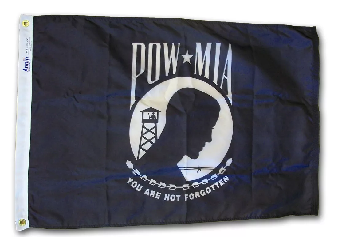 POW-MIA - 2'X3' Nylon Military Flag - Nylon, Without Fringe
