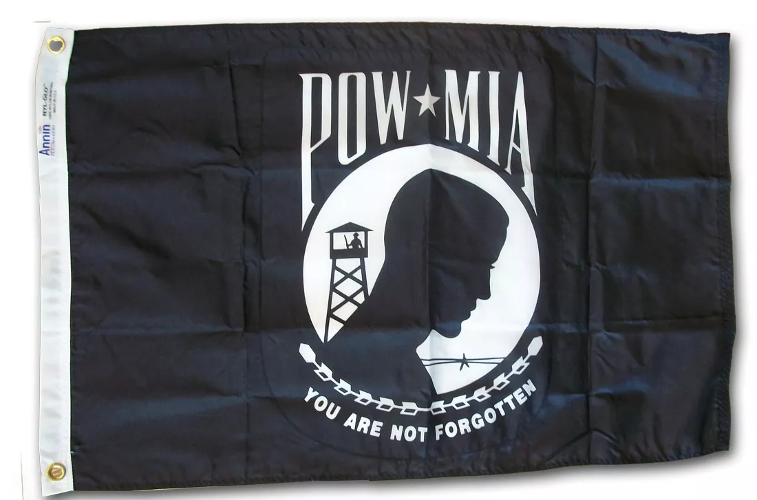 POW-MIA - 4'X6' Double-Sided Nylon Military Flag - Nylon, Without Fringe