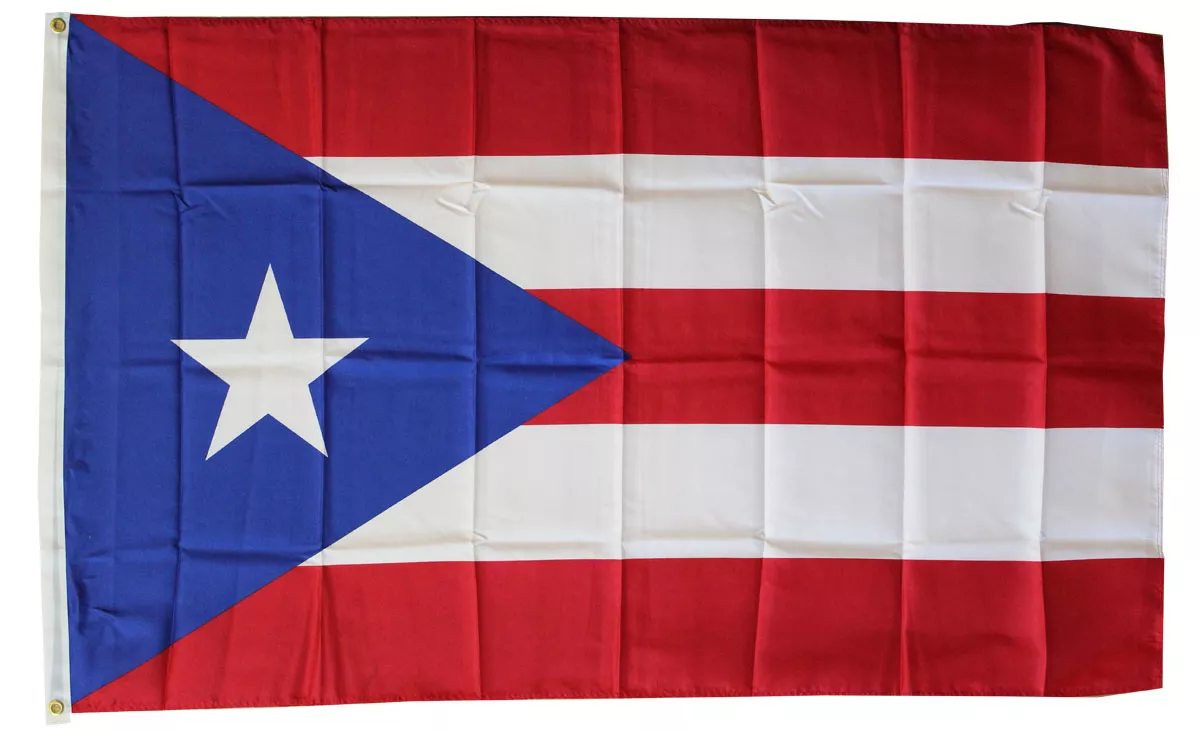 Puerto Rico - 3'X5' Polyester Flag - Lightweight Polyester, 3' x 5', Without Fringe