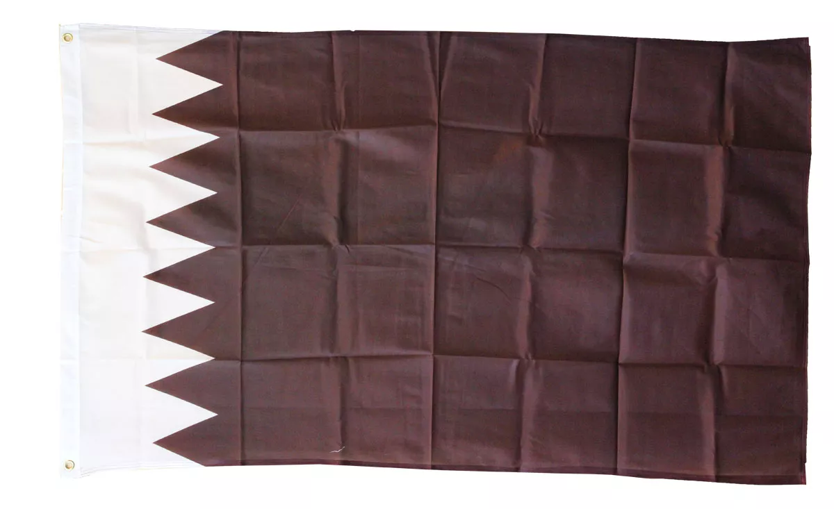 Qatar - 3'X5' Polyester Flag - Lightweight Polyester, 3' x 5', Without Fringe, Grommets