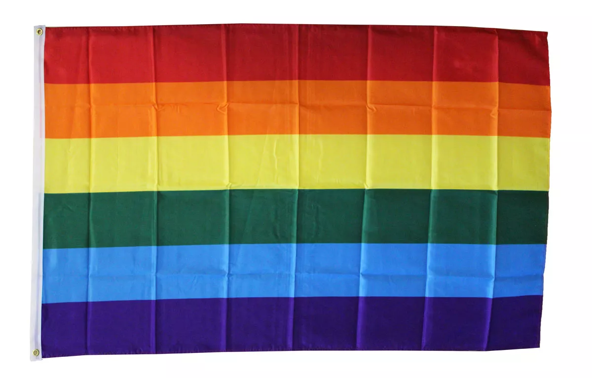 Rainbow (Pride) - 3'X5' Polyester Flag - Lightweight Polyester, 3' x 5', Without Fringe, Grommets