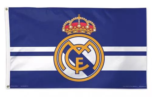 Real Madrid - 3'X5' Polyester Flag - Medium Knit Polyester, 3' x 5', Without Fringe, Grommets
