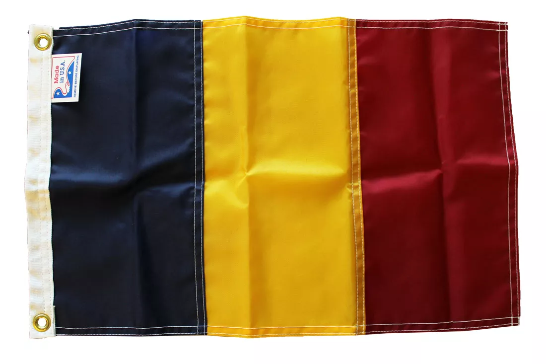 Chad - 12"X18" Nylon Flag - Nylon, Without Fringe, Grommets