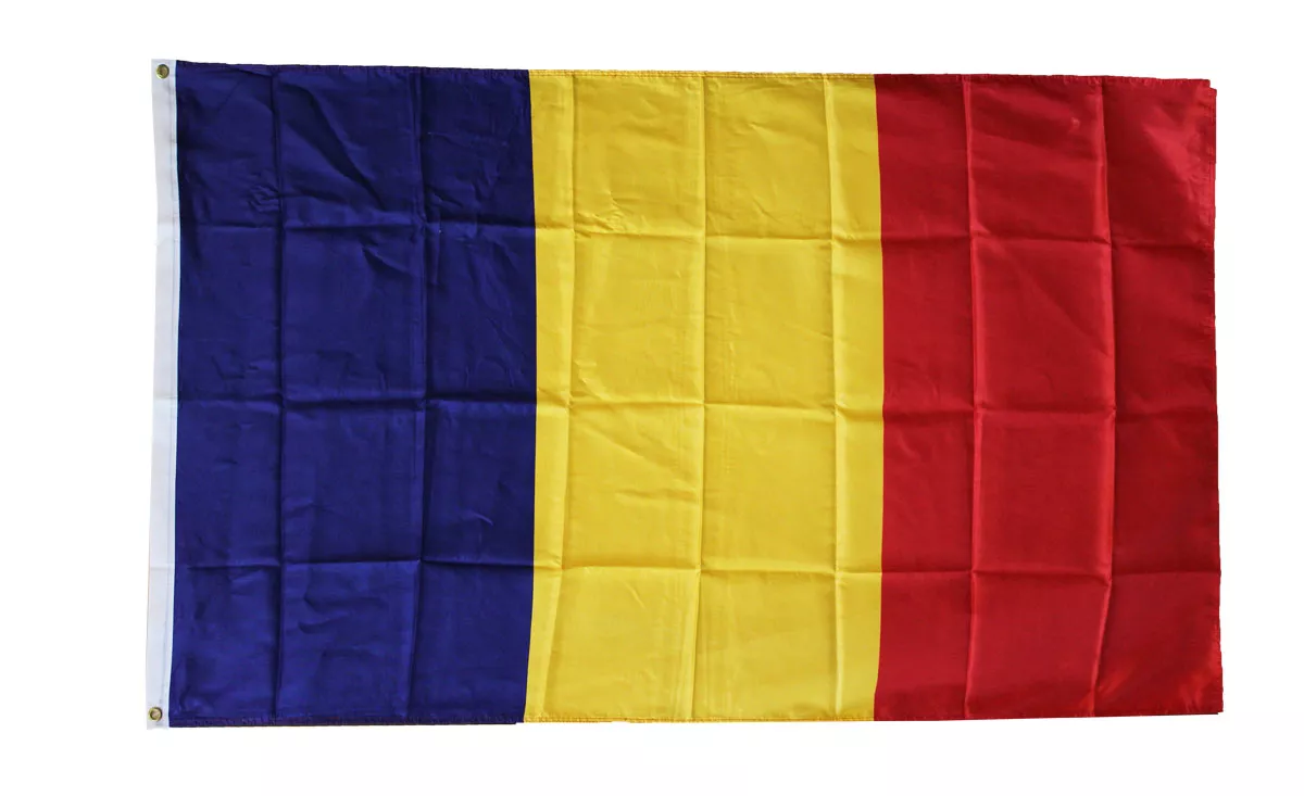 Romania - 3'X5' Polyester Flag - Lightweight Polyester, 3' x 5', Without Fringe, Grommets