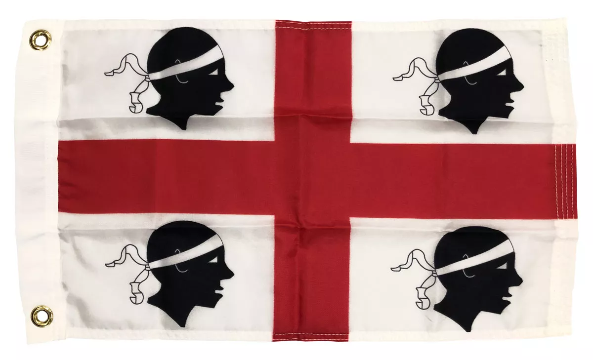 Sardinia - 12"X18" Nylon Flag - Nylon, Without Fringe, Grommets