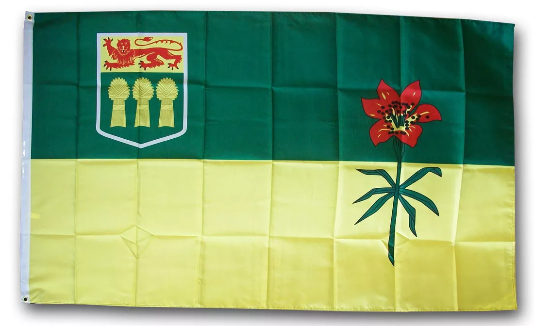 Saskatchewan - 3'X5' Polyester Flag - Lightweight Polyester, 3' x 5', Without Fringe, Grommets