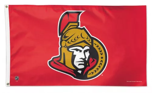 Ottawa Senators - 3' x 5' NHL Polyester Flag - Medium Knit Polyester, 3' x 5', Without Fringe, Grommets, Dyed