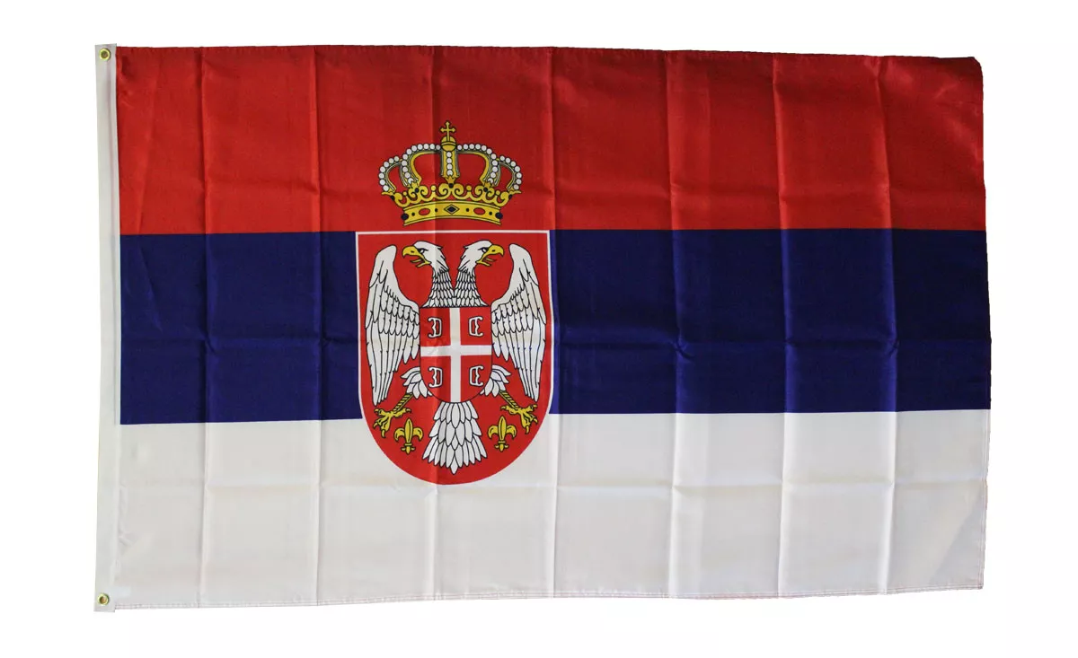 Serbia - 3'X5' Polyester Flag - Lightweight Polyester, 3' x 5', Without Fringe, Grommets