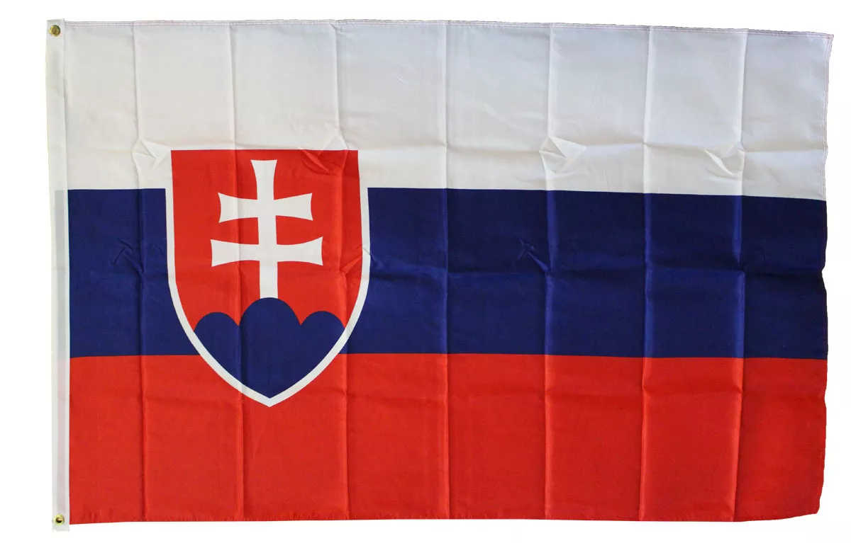 Slovakia - 3'X5' Polyester Flag - Lightweight Polyester, 3' x 5', Without Fringe, Grommets