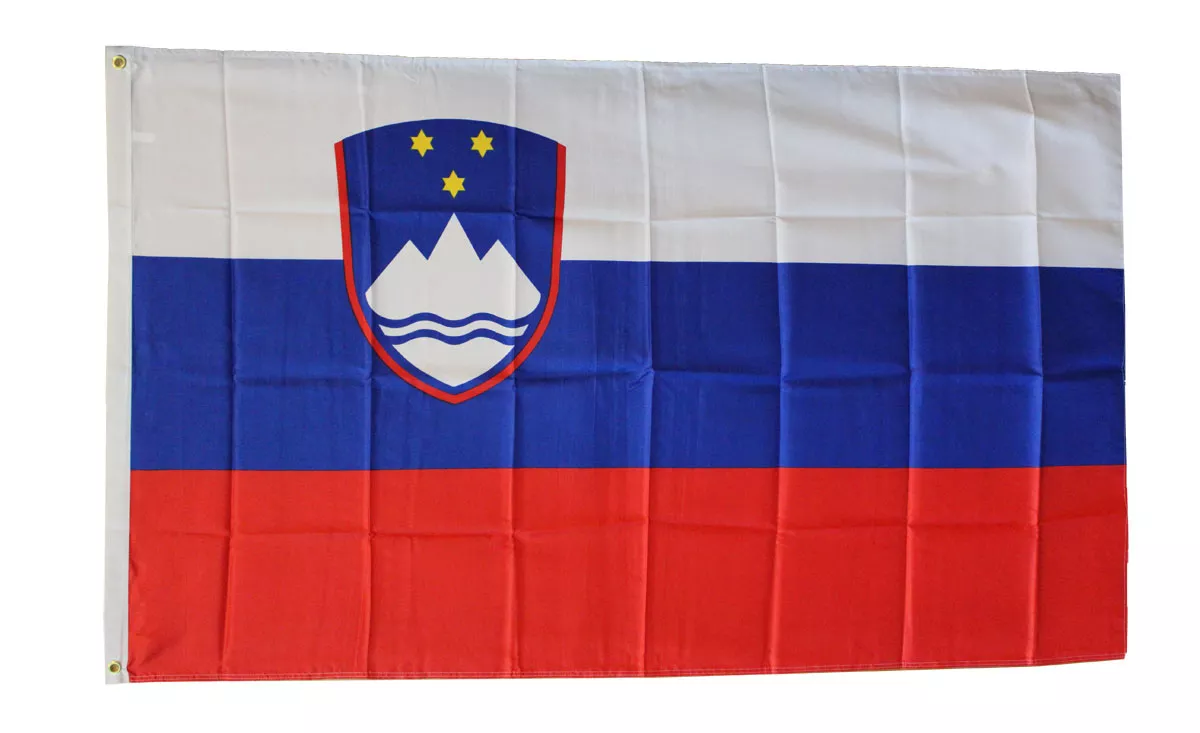 Slovenia - 3'X5' Polyester Flag - Lightweight Polyester, 3' x 5', Without Fringe, Grommets