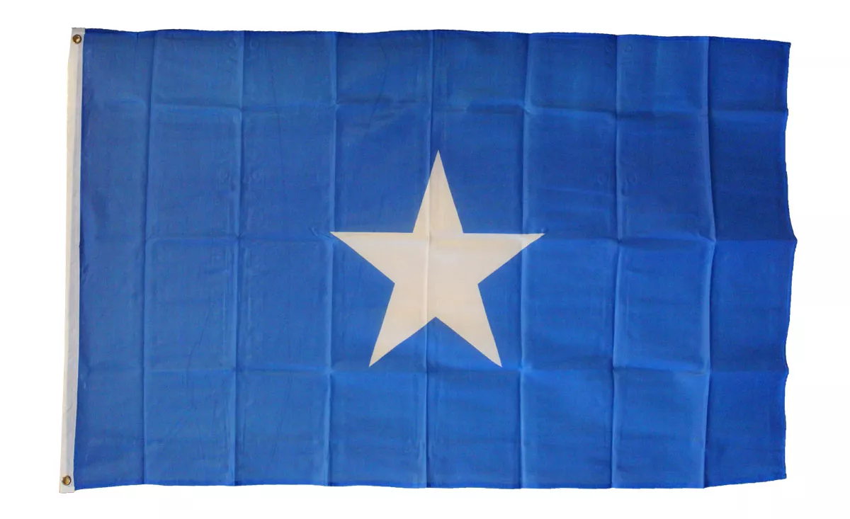 Somalia - 3'X5' Polyester Flag - Lightweight Polyester, 3' x 5', Without Fringe, Grommets