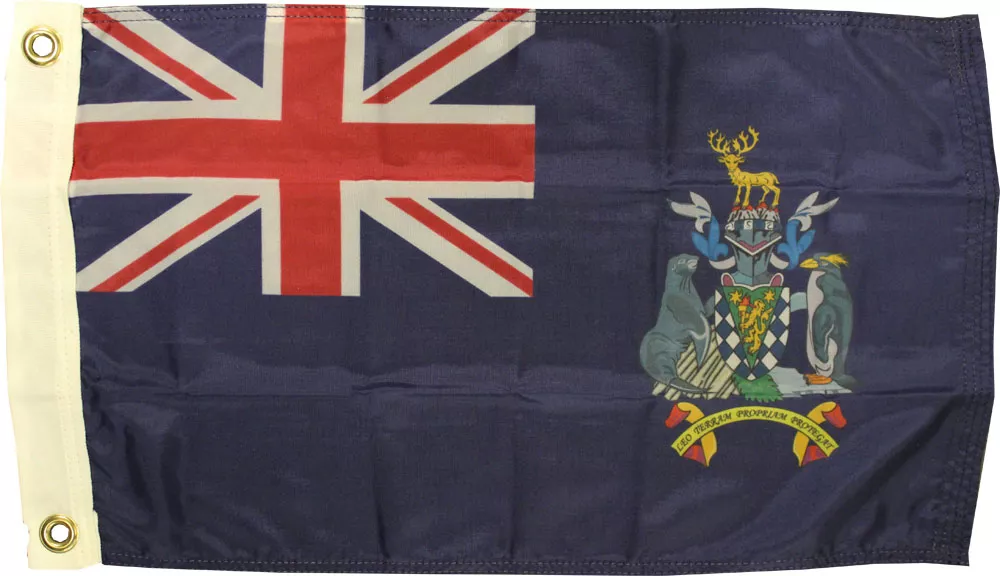 South Georgia and the South Sandwich Islands - 12"X18" Nylon Flag - Nylon, Without Fringe, Grommets
