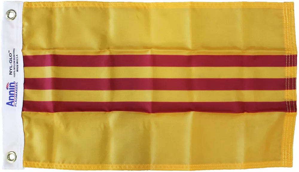 South Vietnam - 12"x18" Nylon Flag - Nylon, Without Fringe, Grommets