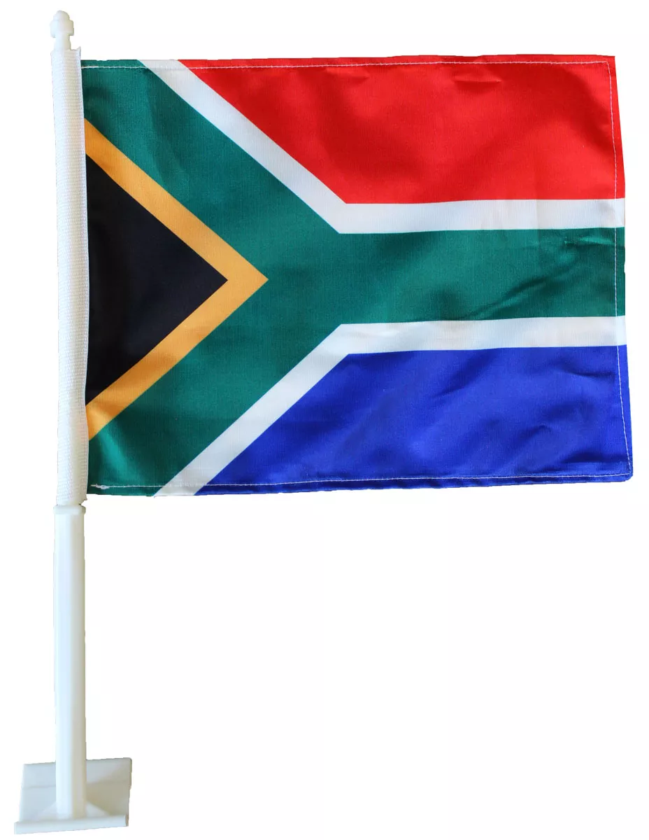 South Africa Car Flag - 11" x 14", Without Fringe