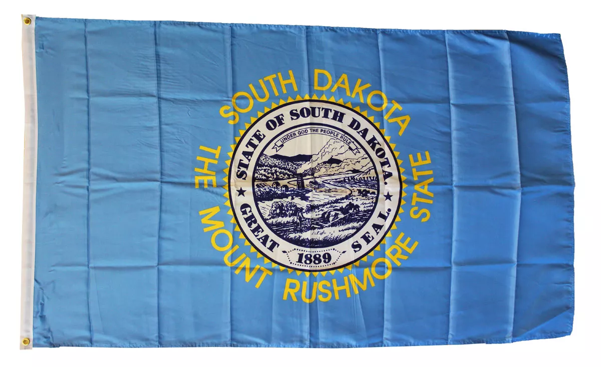 South Dakota - 3'X5' Polyester Flag - Lightweight Polyester, 3' x 5', Without Fringe