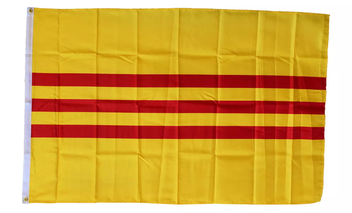South Vietnam - 3'X5' Polyester Flag - Lightweight Polyester, 3' x 5', Without Fringe, Grommets