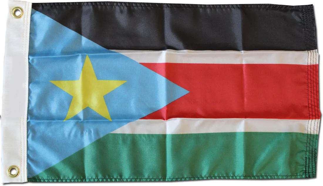 South Sudan - 12"X18" Nylon Flag - Nylon, Without Fringe, Grommets
