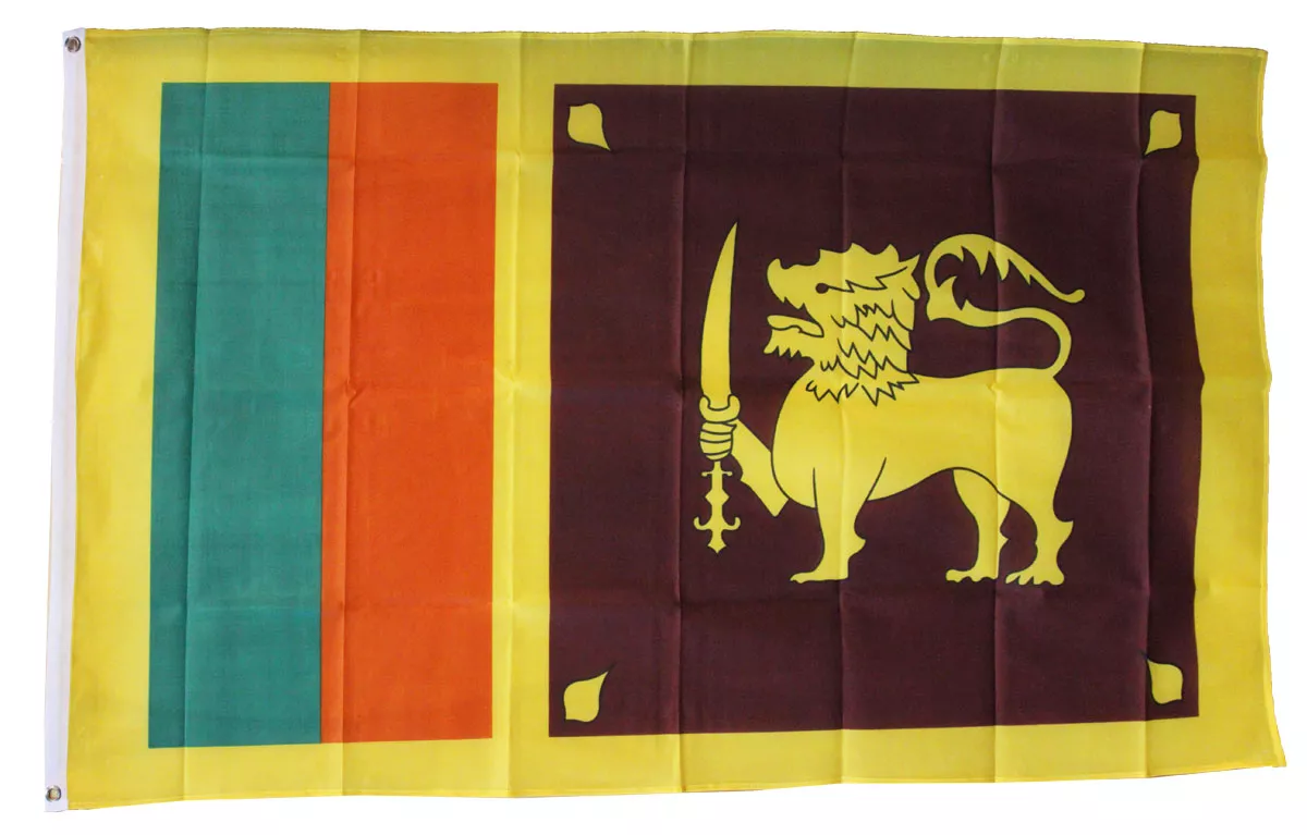 Sri Lanka - 3'X5' Polyester Flag - Lightweight Polyester, 3' x 5', Without Fringe, Grommets