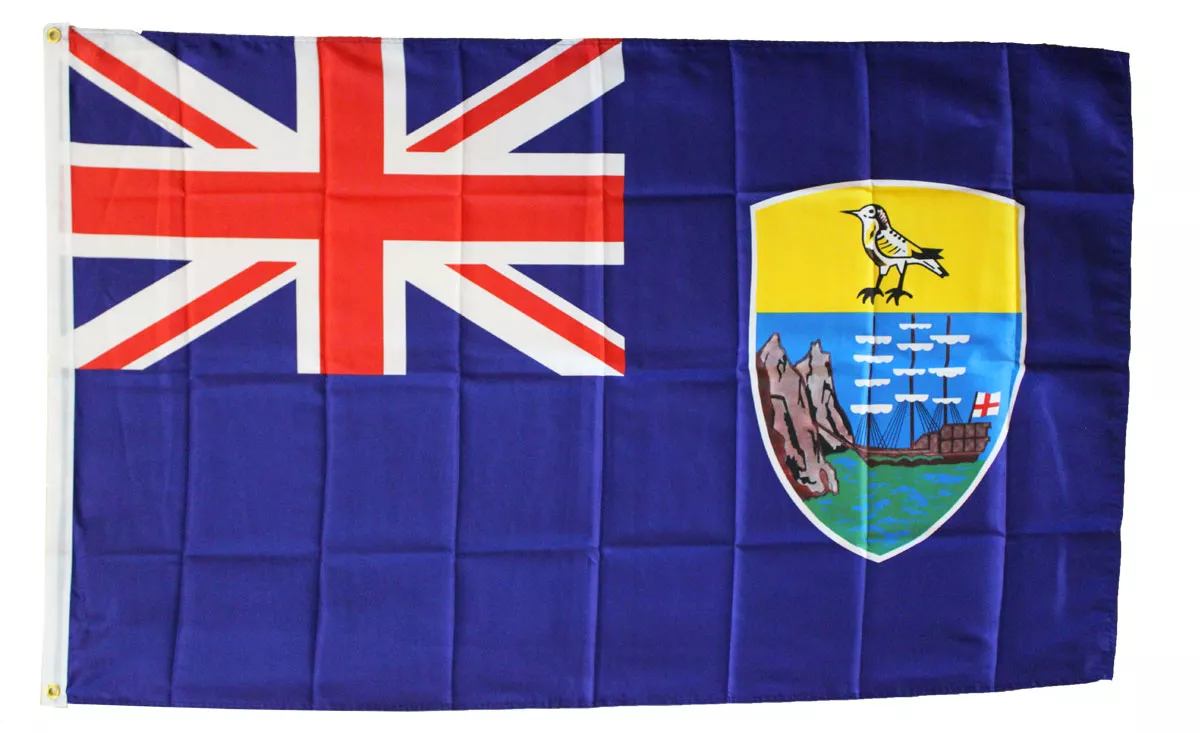St. Helena - 3'X5' Polyester Flag - Lightweight Polyester, 3' x 5', Without Fringe, Grommets