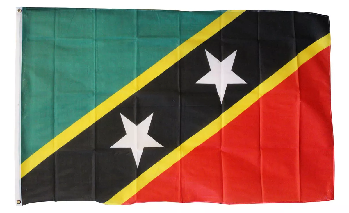 St. Kitts and Nevis - 3'X5' Polyester Flag - Lightweight Polyester, 3' x 5', Without Fringe, Grommets