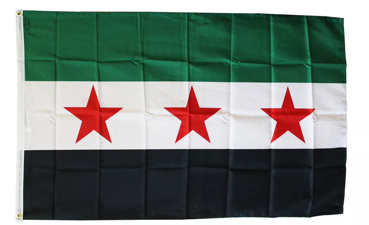 Syria (2024) - 3'X5' Polyester Flag - Polyester, 3' x 5', Without Fringe, Grommets