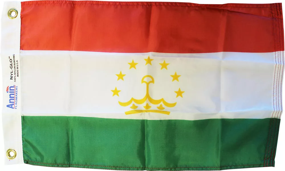 Tajikistan - 12"X18" Nylon Flag - Nylon, Without Fringe, Grommets