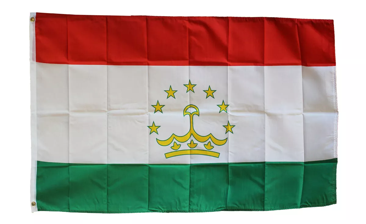 Tajikistan - 3'X5' Polyester Flag - Lightweight Polyester, 3' x 5', Without Fringe, Grommets