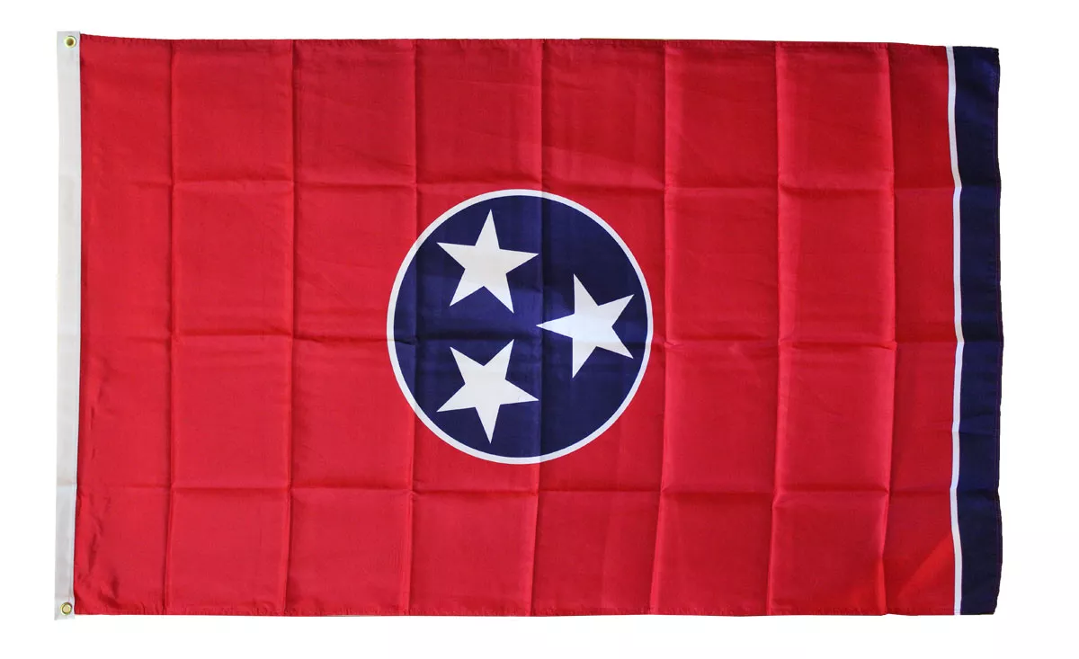 Tennessee - 3'X5' Polyester Flag - Lightweight Polyester, 3' x 5', Without Fringe