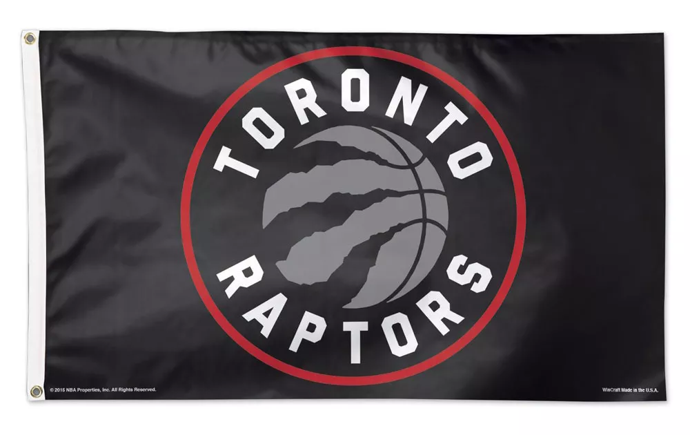 Toronto Raptors - 3'X5' NBA Polyester Flag - Polyester, 3' x 5', Without Fringe, Grommets