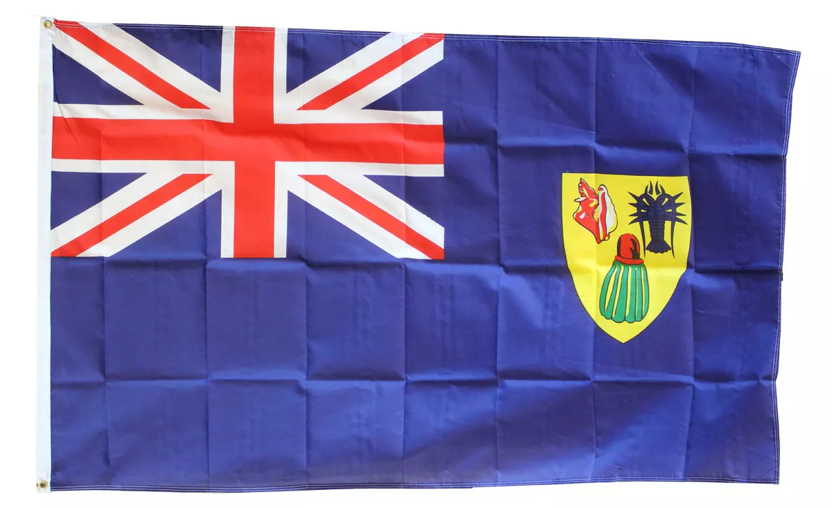 Turks and Caicos - 3'X5' Polyester Flag - Lightweight Polyester, 3' x 5', Without Fringe, Grommets