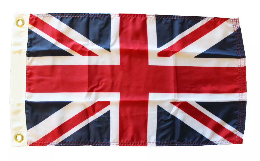 United Kingdom - 12"X18" Nylon Flag - Nylon, Without Fringe, Grommets