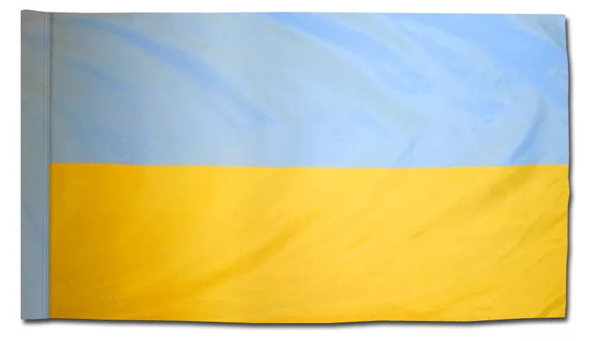 Ukraine - 3'X5' Nylon Flag (Pole Hem) - Nylon, 3' x 5', Without Fringe, Pole Hem