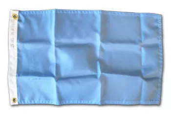 Blue - 3'X5' Solid Color Nylon Flag (Light Blue) - Nylon, 3' x 5', Without Fringe, Grommets