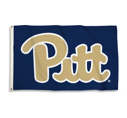 University of Pittsburgh - 3' x5' NCAA Polyester Flag - Medium Knit Polyester, 3' x 5', Without Fringe, Grommets, Dyed