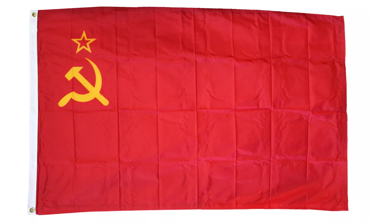 USSR - 3'X5' Nylon Flag - Nylon, 3' x 5', Without Fringe, Grommets