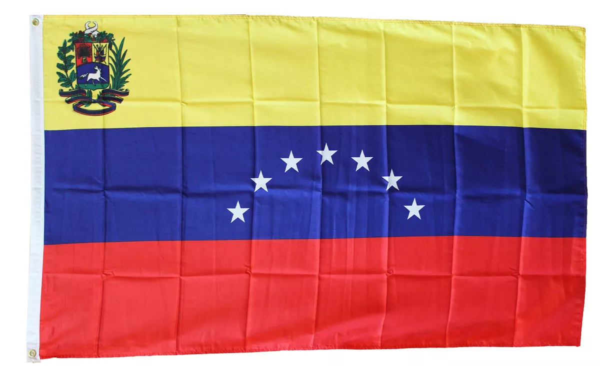 Venezuela - 3'X5' Polyester Flag (Pre-2006) - Lightweight Polyester, 3' x 5', Without Fringe, Grommets