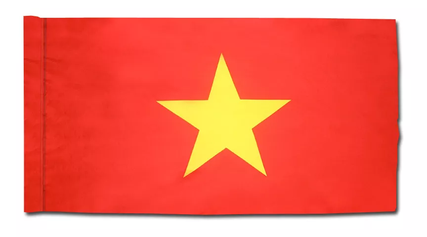 Vietnam - 3'X5' Nylon Flag (Pole Hem) - Nylon, 3' x 5', Without Fringe, Pole Hem