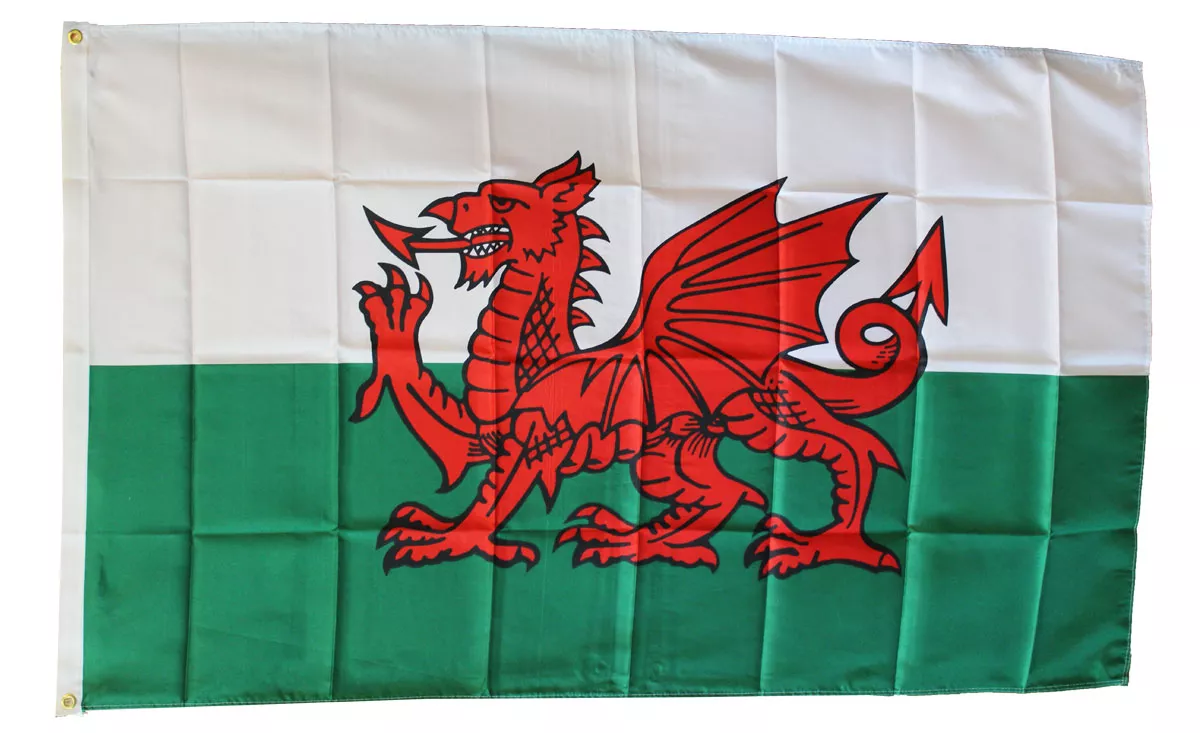 Wales - 3'X5' Polyester Flag - Lightweight Polyester, 3' x 5', Without Fringe, Grommets